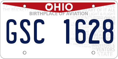 OH license plate GSC1628