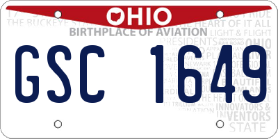 OH license plate GSC1649