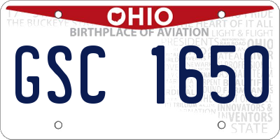 OH license plate GSC1650