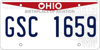 OH license plate GSC1659