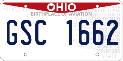 OH license plate GSC1662