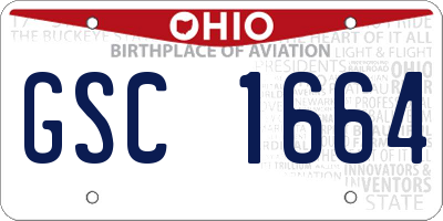 OH license plate GSC1664