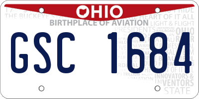 OH license plate GSC1684