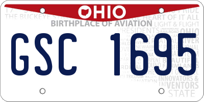 OH license plate GSC1695