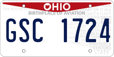 OH license plate GSC1724