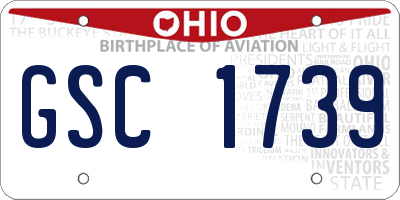 OH license plate GSC1739