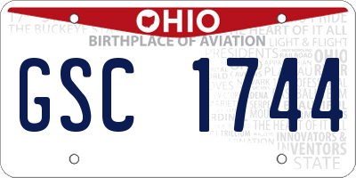 OH license plate GSC1744