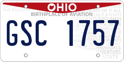 OH license plate GSC1757