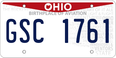 OH license plate GSC1761