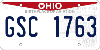 OH license plate GSC1763