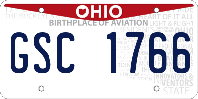 OH license plate GSC1766