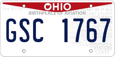 OH license plate GSC1767