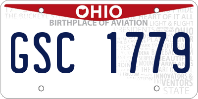 OH license plate GSC1779