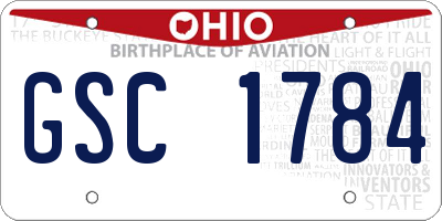 OH license plate GSC1784
