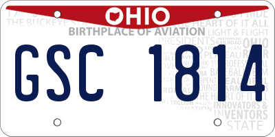 OH license plate GSC1814