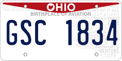OH license plate GSC1834