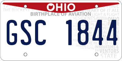 OH license plate GSC1844