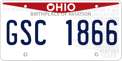 OH license plate GSC1866