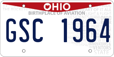 OH license plate GSC1964