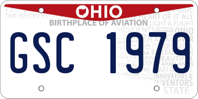 OH license plate GSC1979