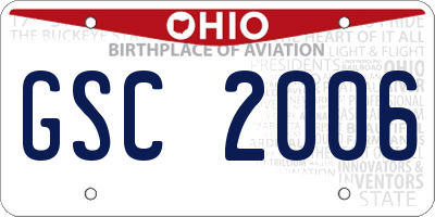 OH license plate GSC2006