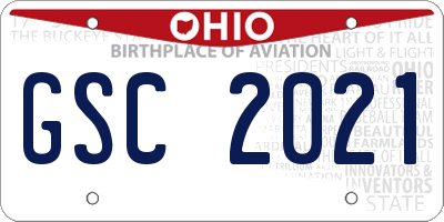 OH license plate GSC2021