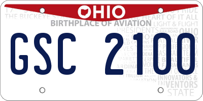 OH license plate GSC2100