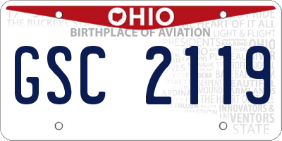 OH license plate GSC2119