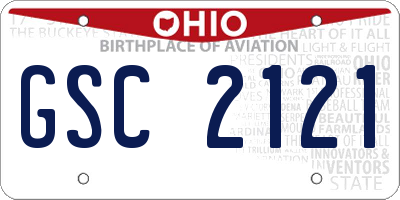 OH license plate GSC2121