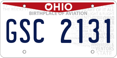 OH license plate GSC2131