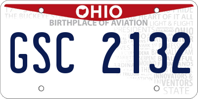 OH license plate GSC2132