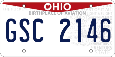 OH license plate GSC2146