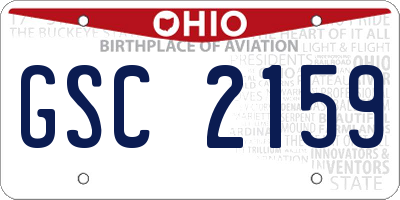 OH license plate GSC2159