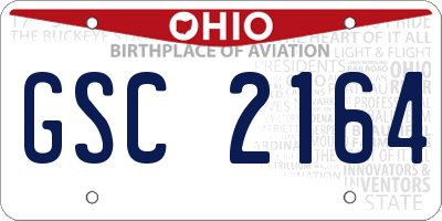 OH license plate GSC2164