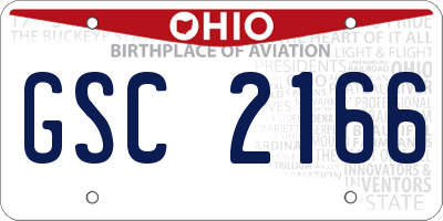 OH license plate GSC2166