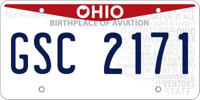 OH license plate GSC2171