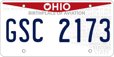 OH license plate GSC2173