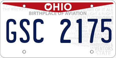 OH license plate GSC2175