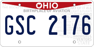 OH license plate GSC2176