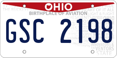 OH license plate GSC2198