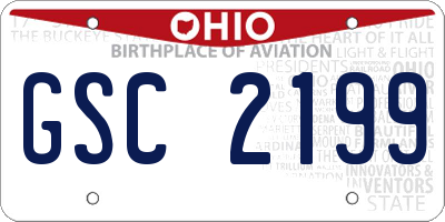 OH license plate GSC2199