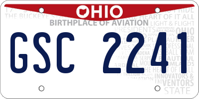 OH license plate GSC2241