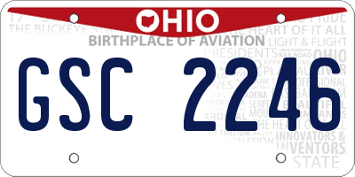 OH license plate GSC2246