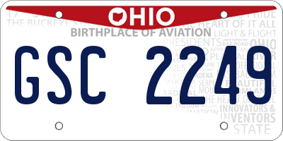 OH license plate GSC2249