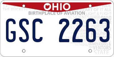 OH license plate GSC2263