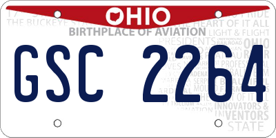 OH license plate GSC2264