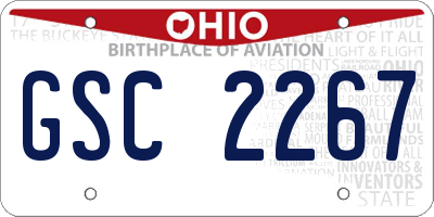 OH license plate GSC2267