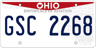 OH license plate GSC2268