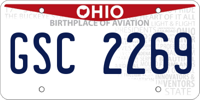 OH license plate GSC2269