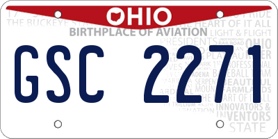 OH license plate GSC2271